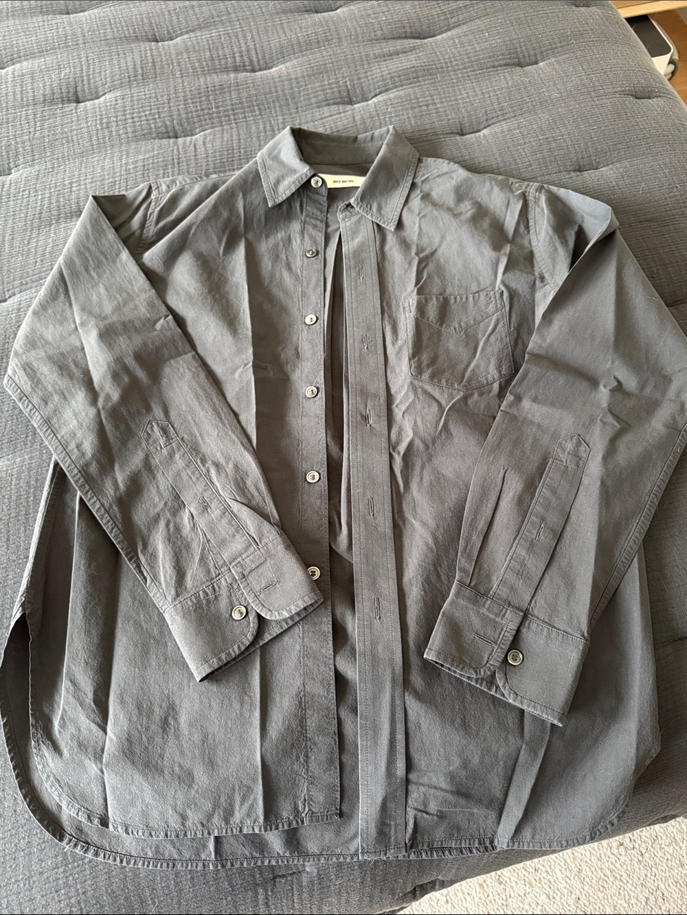 Buck Mason Gray Button-Front Women's Shirt